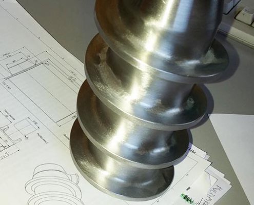 prototipi CNC acciaio INOX coclea